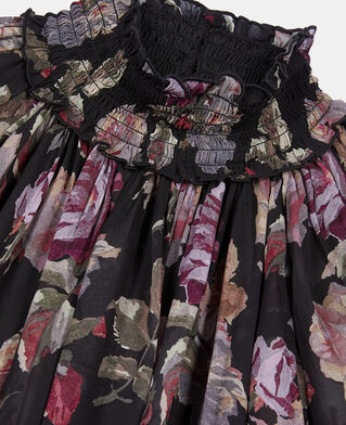 The Kooples DAMEN BLACK / PURPLE kurzes kleid mit blumenprint