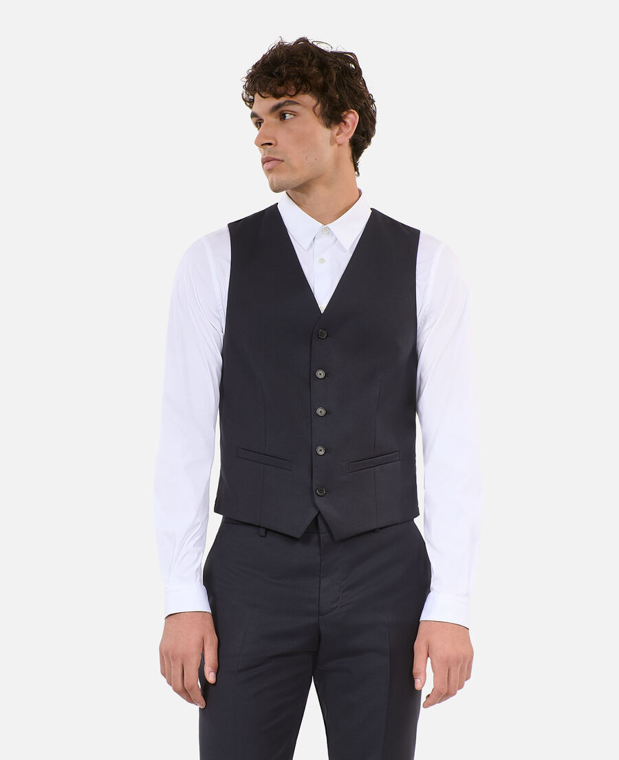 Navy blue wool suit vest The Kooples