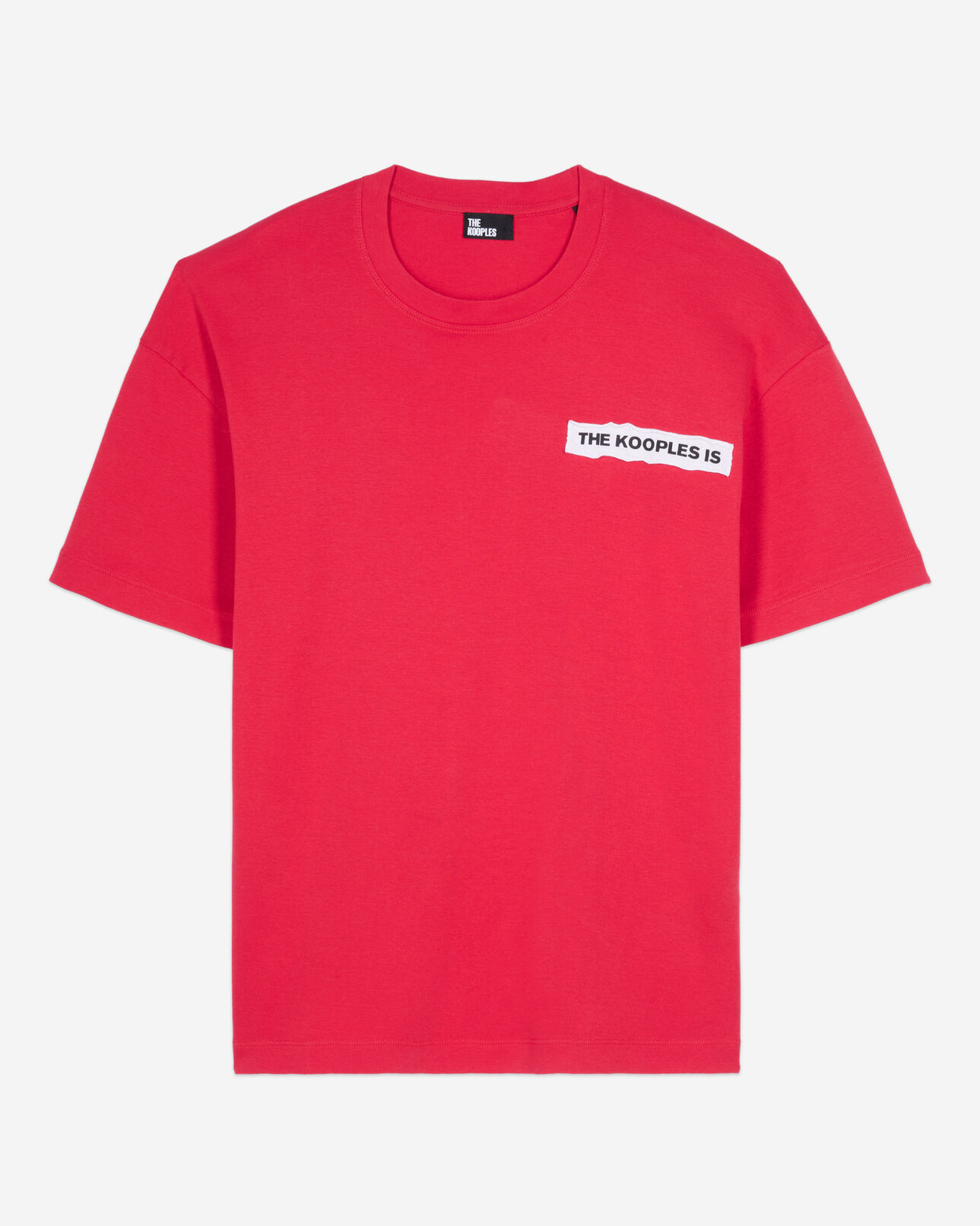 The Kooples FEMME RUBIS t-shirt avec patchs rouge