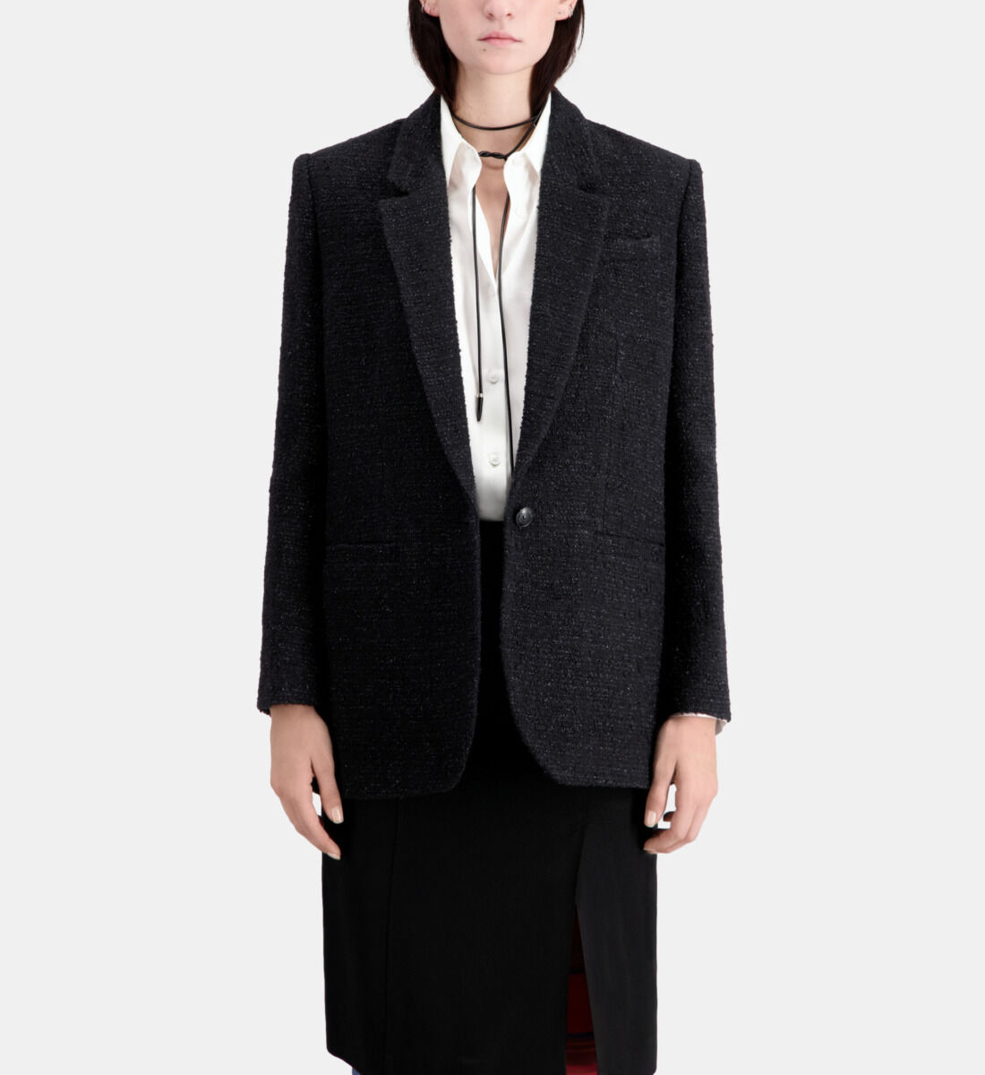 Black shop tweed blazer