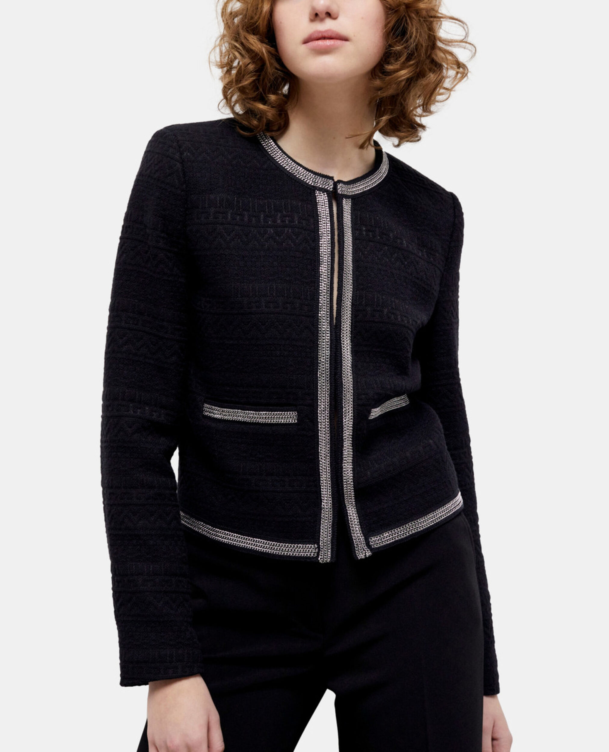 Kurze schwarze Jacke, BLACK, hi-res image number null
