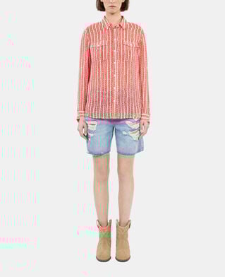 The Kooples DAMEN RED WHITE bedrucktes hemd