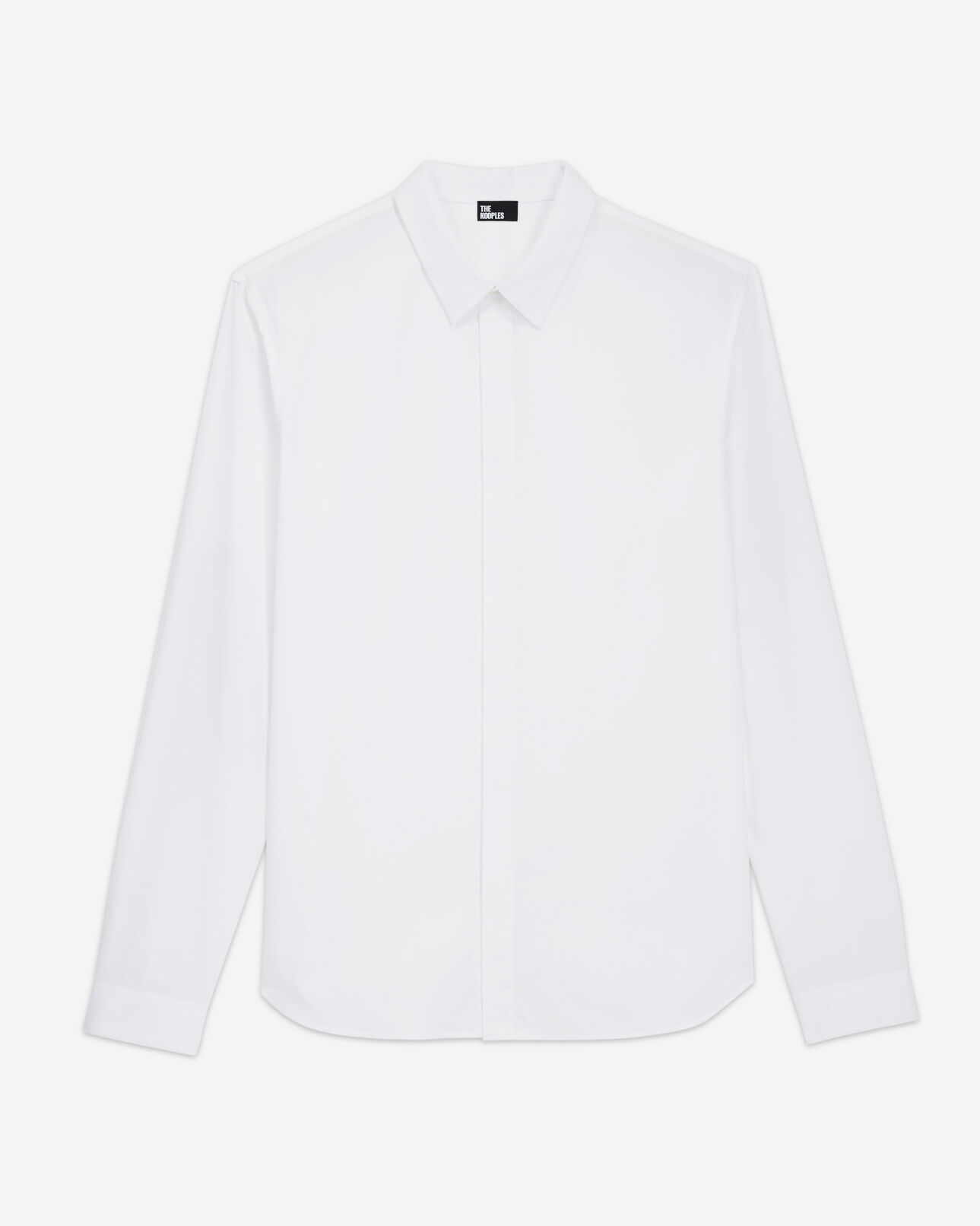 The Kooples H WHITE white cotton shirt with classic collar