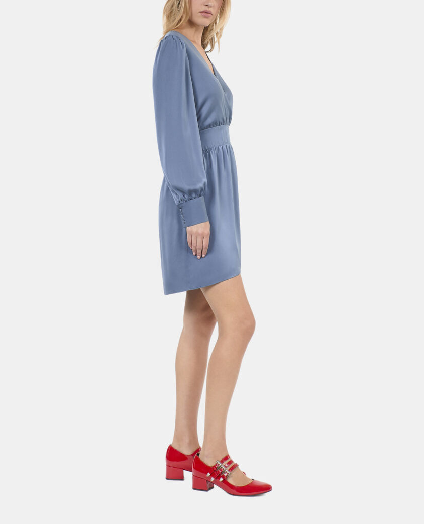 The Kooples WOMEN BLUE VINTAGE short blue dress