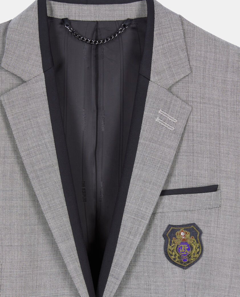 The Kooples FEMME BEIGE MELANGE veste tailleur en laine taupe