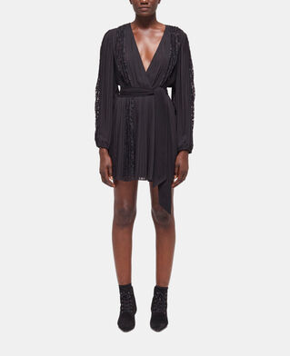 The Kooples WOMEN BLACK short black lace dress