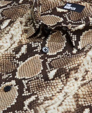 The Kooples HOMME BEIGE chemise casual python