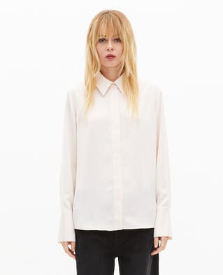 The Kooples F WHITE ecru satin shirt