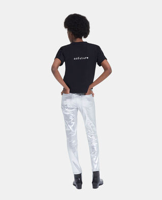 The Kooples WOMEN SILVER silver slim jeans