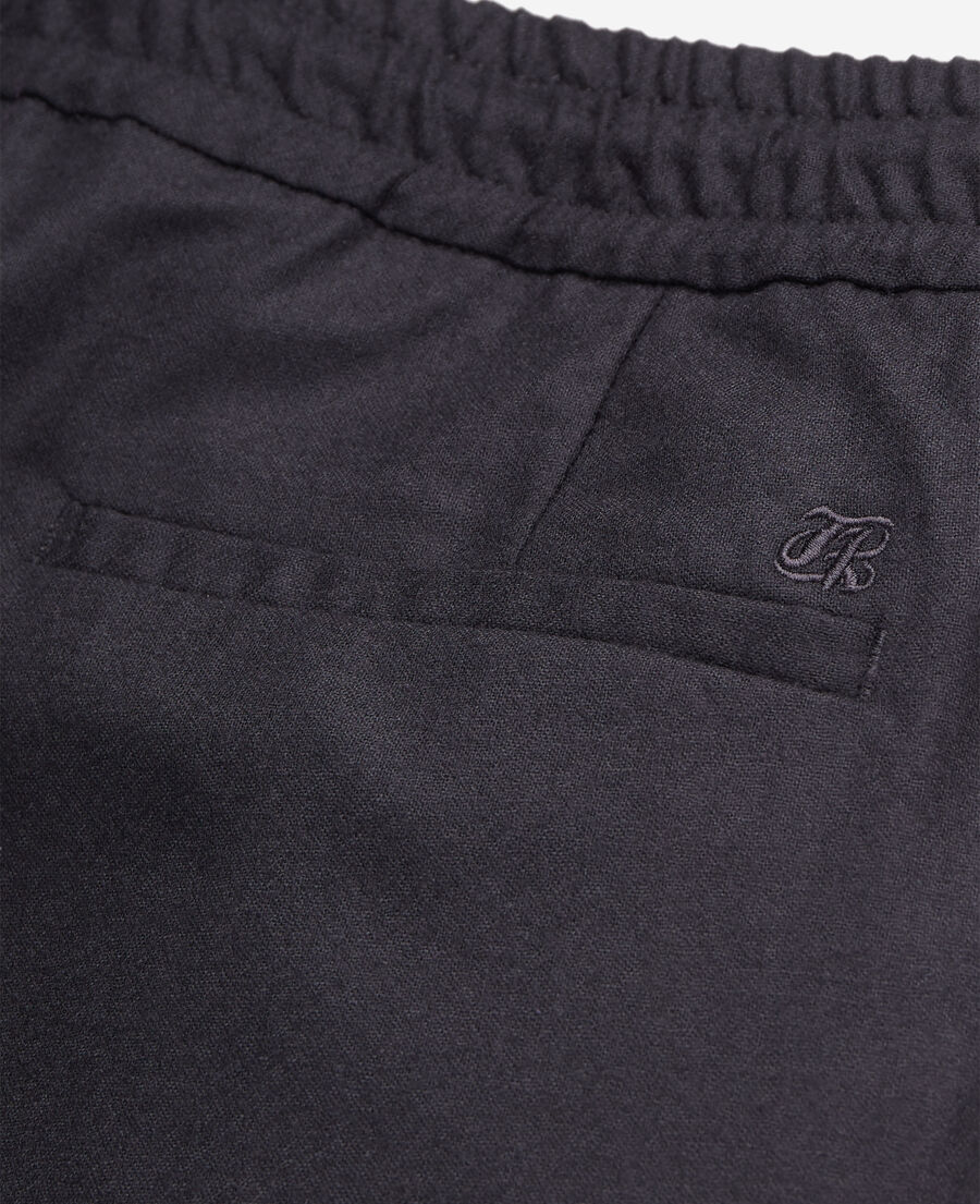 black flannel trousers