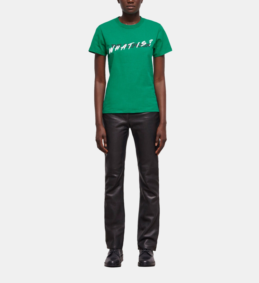 T shirt femme verte sale