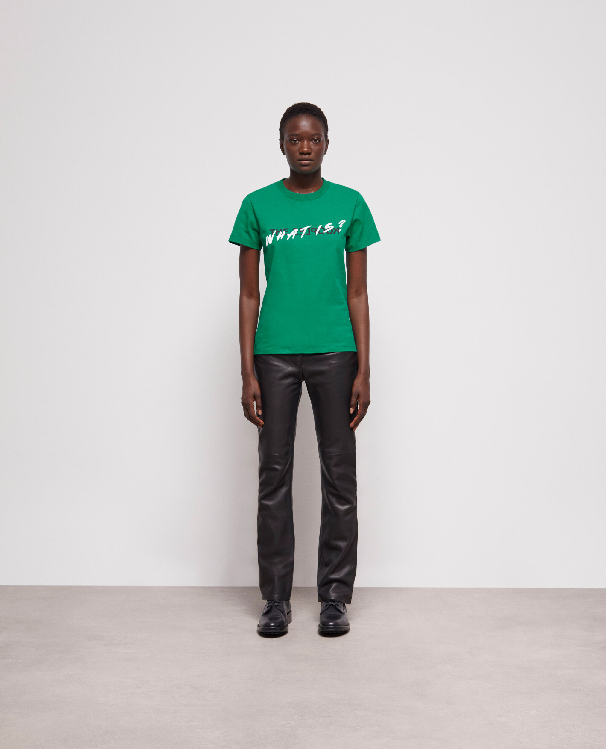 Women's green what is t-shirt, GREEN, hi-res image number null