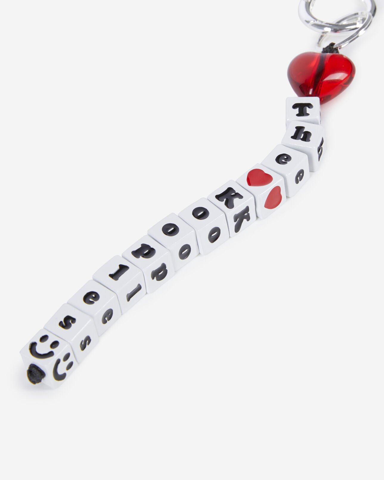 The Kooples WOMEN WHITE white and red beaded bag charm