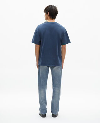 The Kooples MEN WASHED NAVY t-shirt with navy screen print