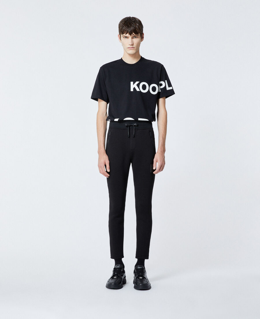 The Kooples HERREN BLACK schwarze skinny-jogginghose mit logo-patch