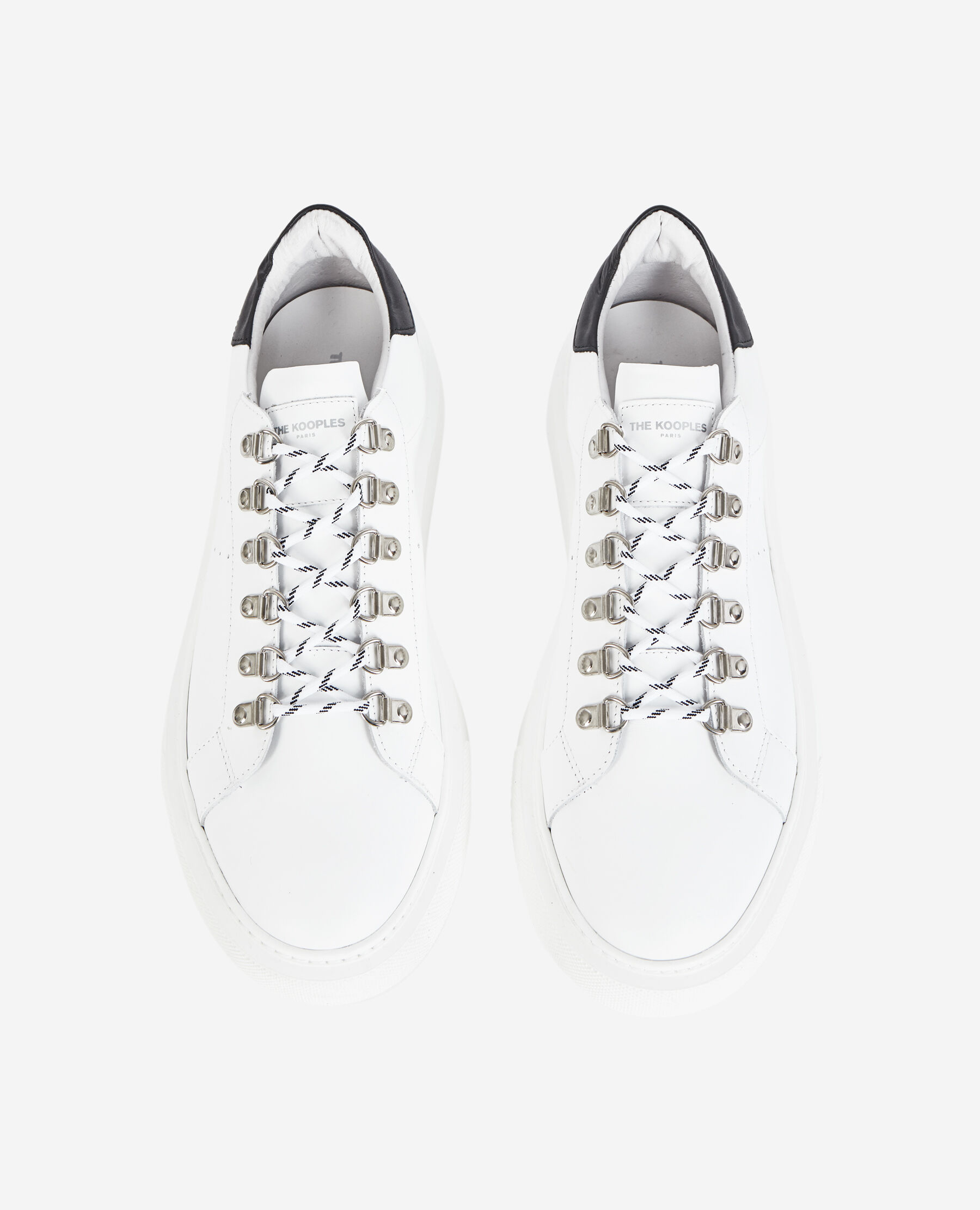 Baskets compens es blanches cuir illets The Kooples