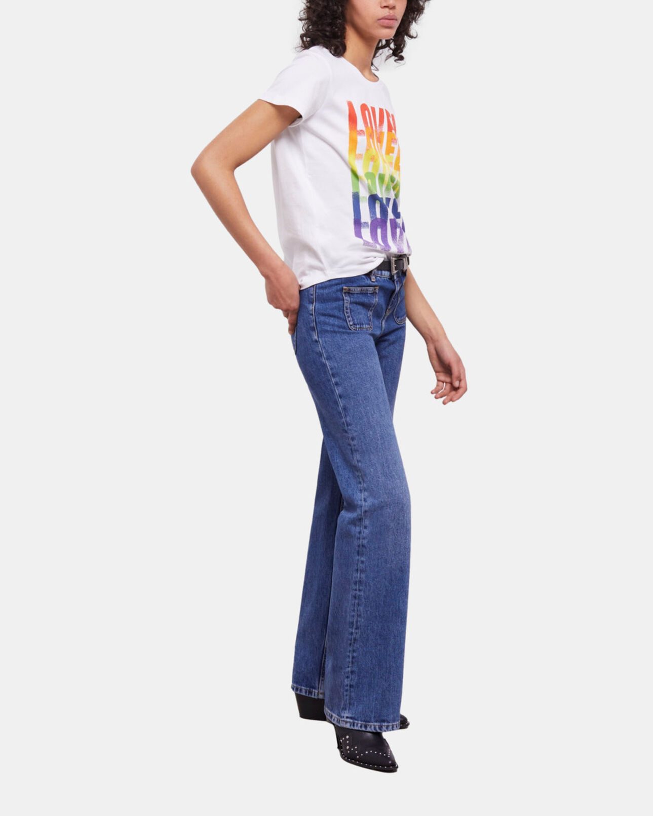 The Kooples FEMME WHITE t-shirt femme pride blanc