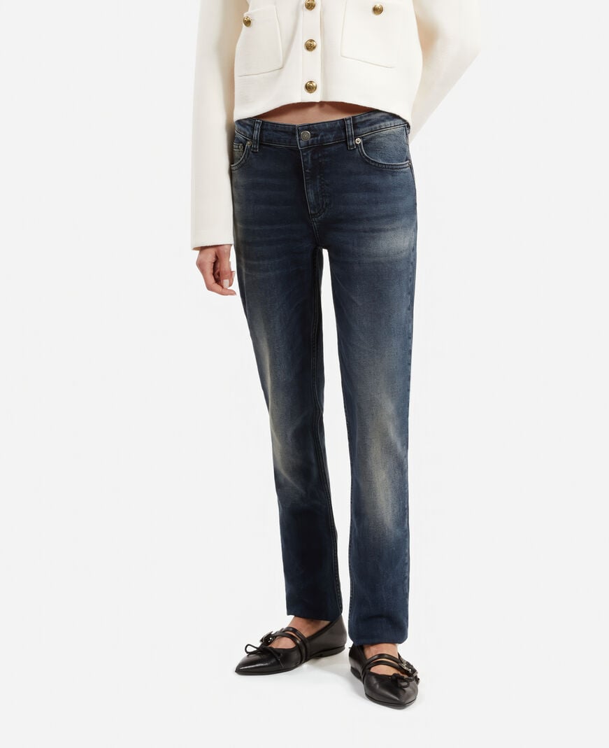 The Kooples DAMEN BLUE ELECTRIC dunkelblaue slim-fit-jeans