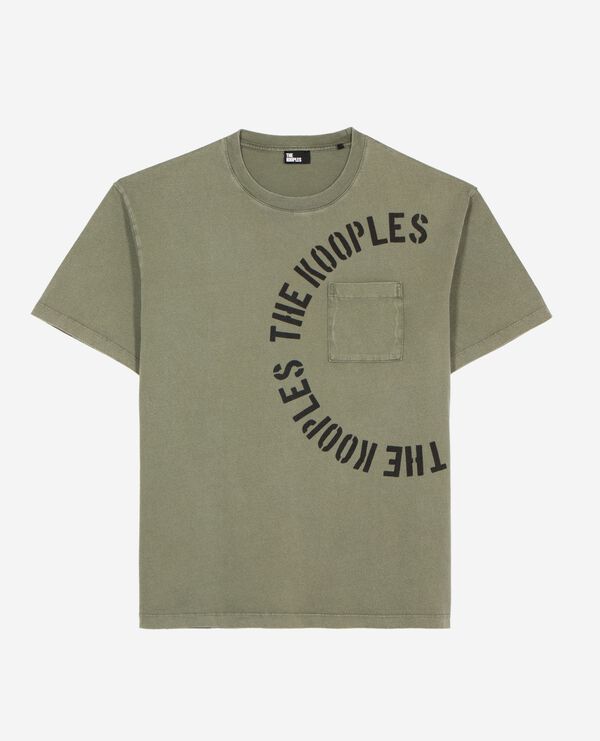 The Kooples HOMME KAKI t-shirt avec sérigraphie kaki