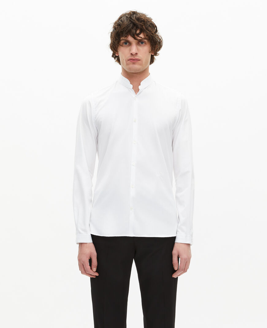 The Kooples MEN WHITE white shirt with officer collar