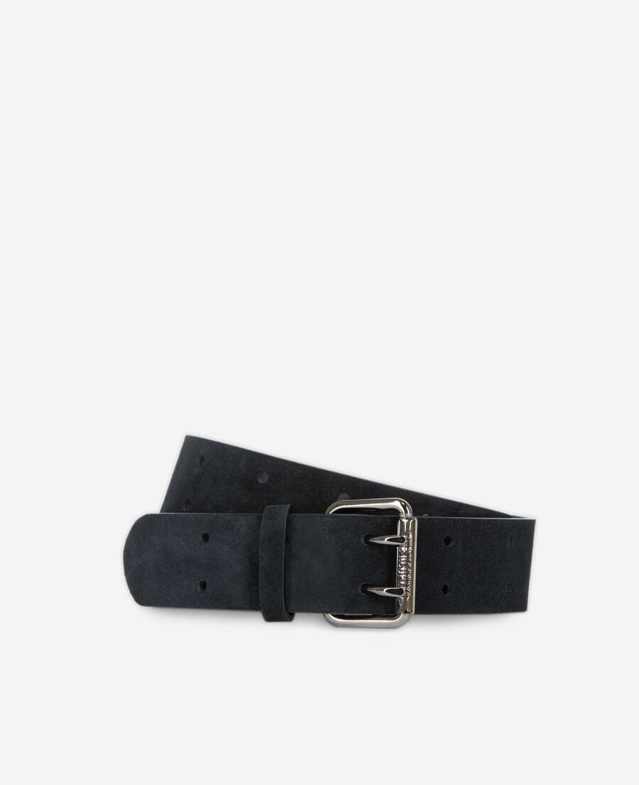 black suede leather belt