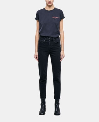 The Kooples MUJER BLACK WASHED vaqueros slim negros