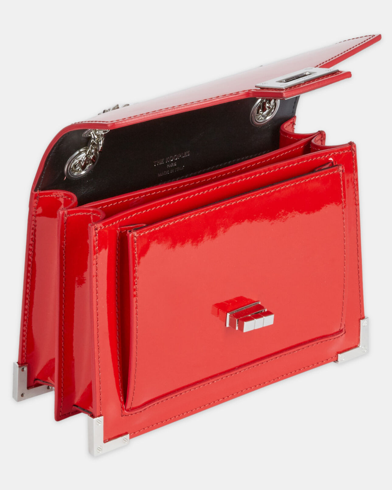 The Kooples FEMME RED sac emily small en cuir rouge