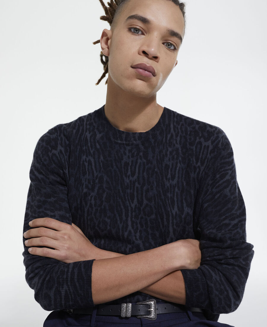 leopard print cashmere sweater