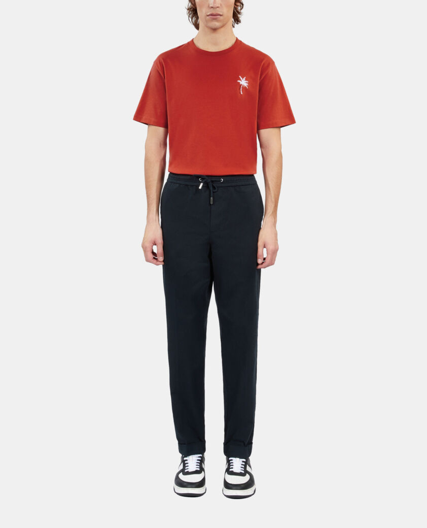 The Kooples MEN NAVY navy blue cotton trousers