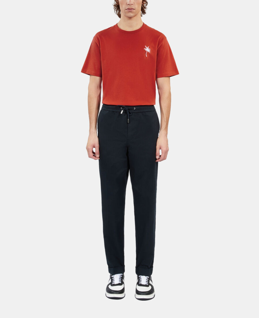 The Kooples MEN NAVY navy blue cotton trousers