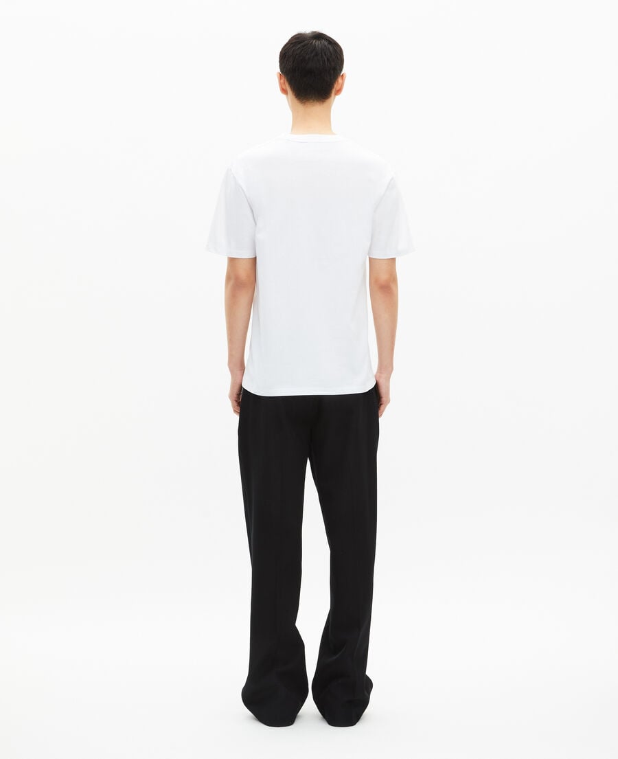 The Kooples MEN WHITE t-shirt with white screen print