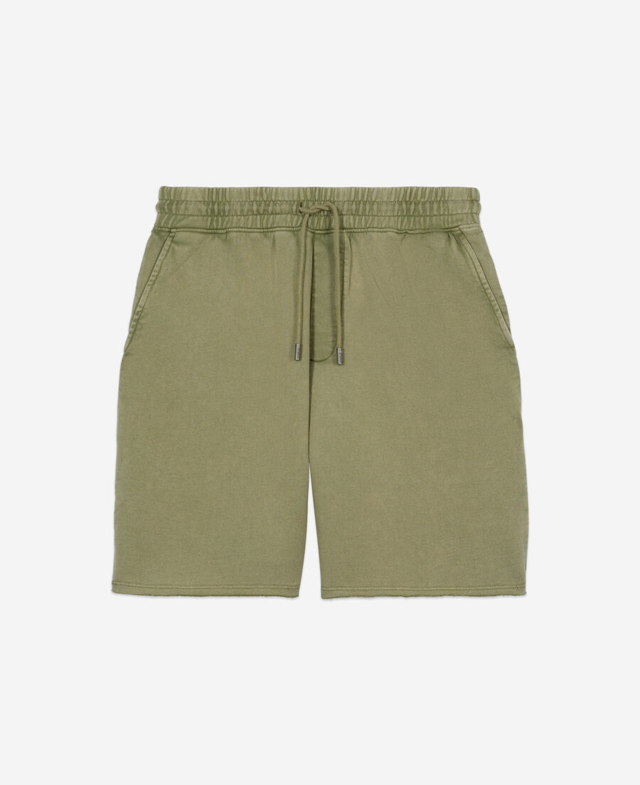 The Kooples HOMME KAKI GREY short en coton vert clair