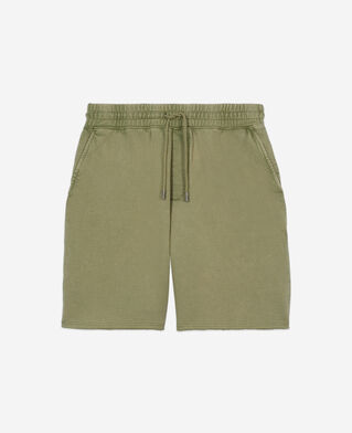 The Kooples HOMME KAKI GREY short en coton vert clair