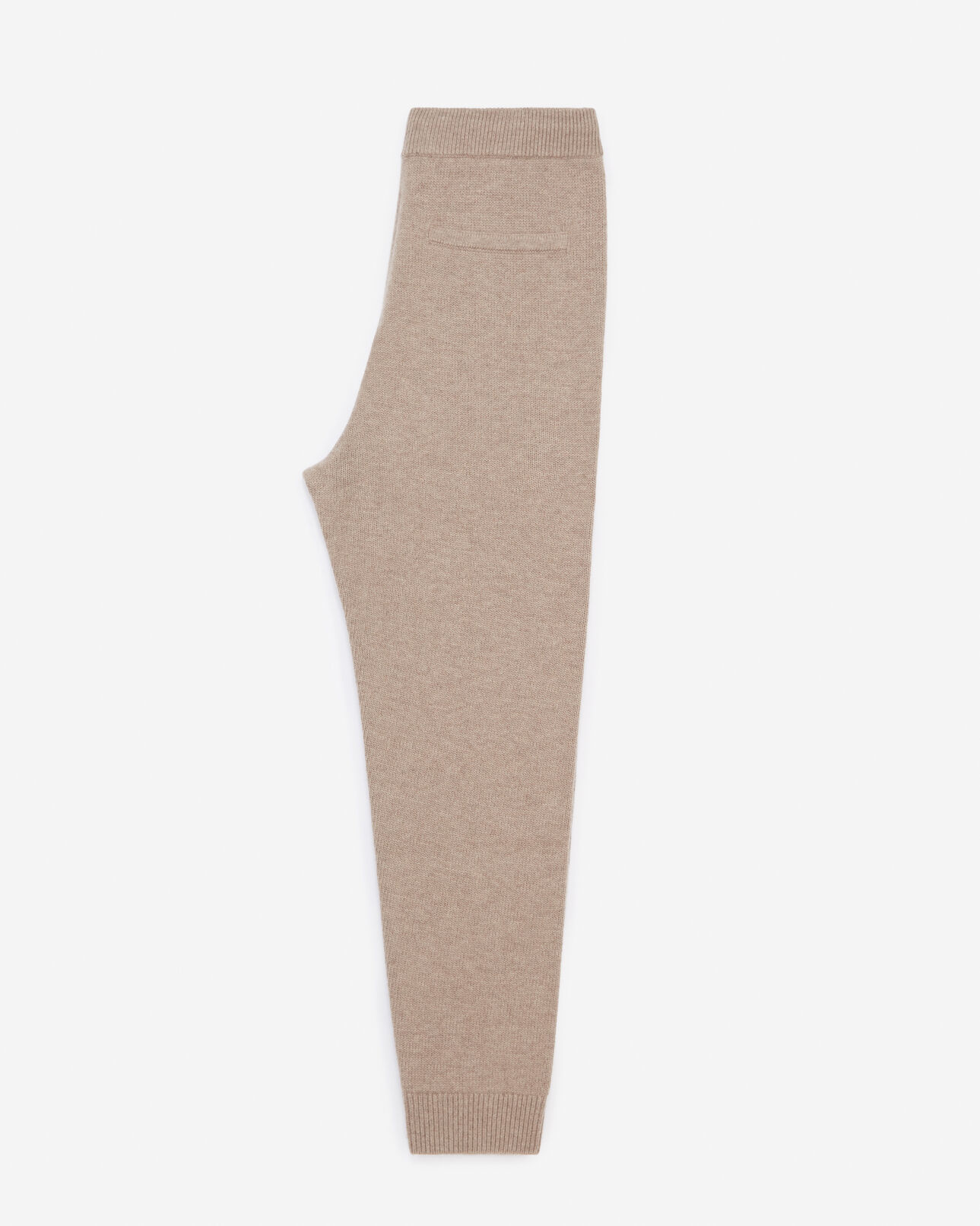 The Kooples MEN BEIGE beige wool joggers in loose-fitting knit