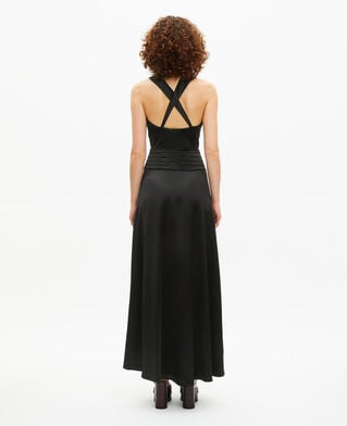 The Kooples FEMME BLACK robe longue sans manches noire