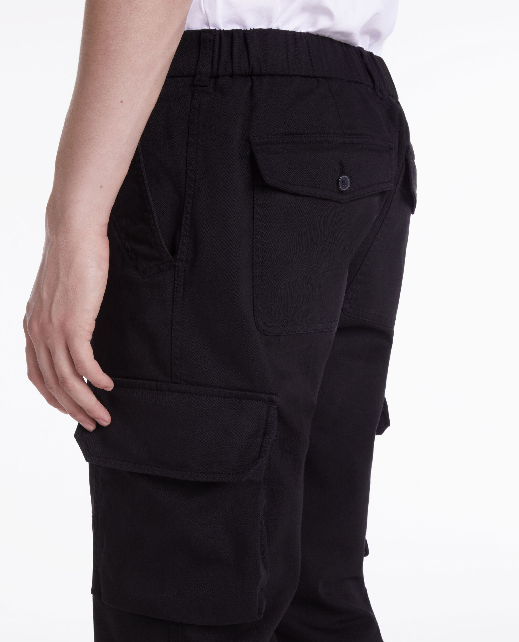 Black cargo pants, BLACK, hi-res image number null