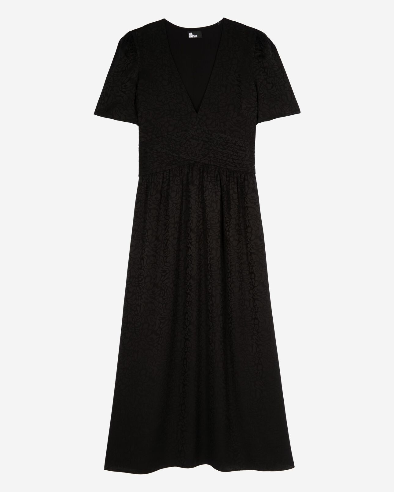 The Kooples WOMEN BLACK black jacquard maxi dress