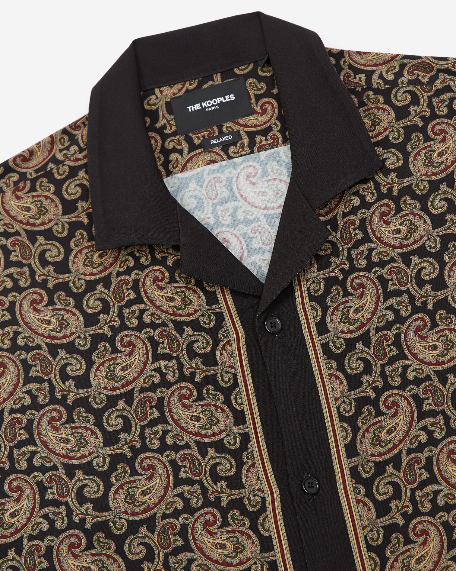 Hemd fließend schwarz Motive goldfarben, BLACK / GOLD, hi-res image number null