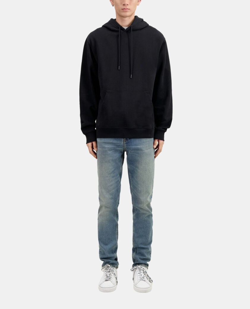 The Kooples HOMME BLACK sweatshirt à capuche avec sérigraphie noir