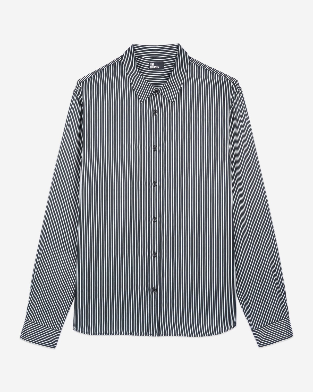 The Kooples MEN BLACK WHITE black and white striped shirt