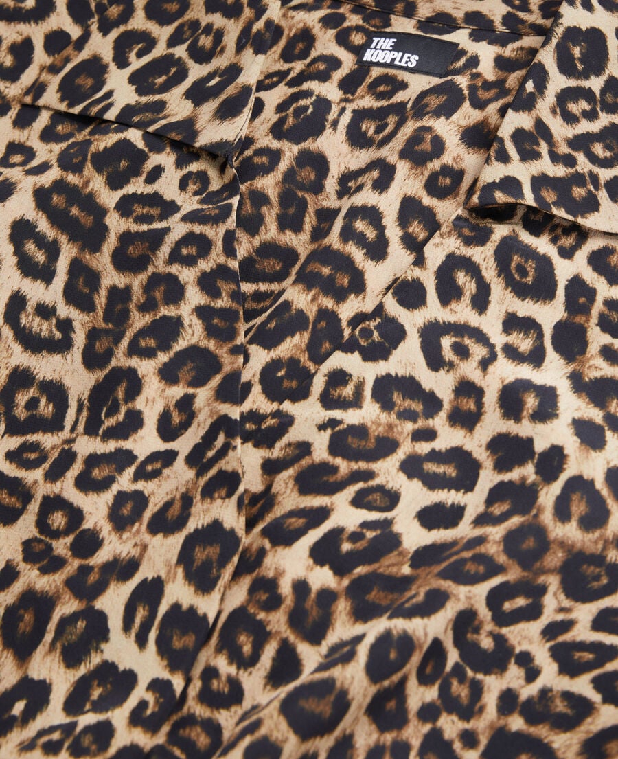 The Kooples WOMEN LEOPARD printed silk midi dress