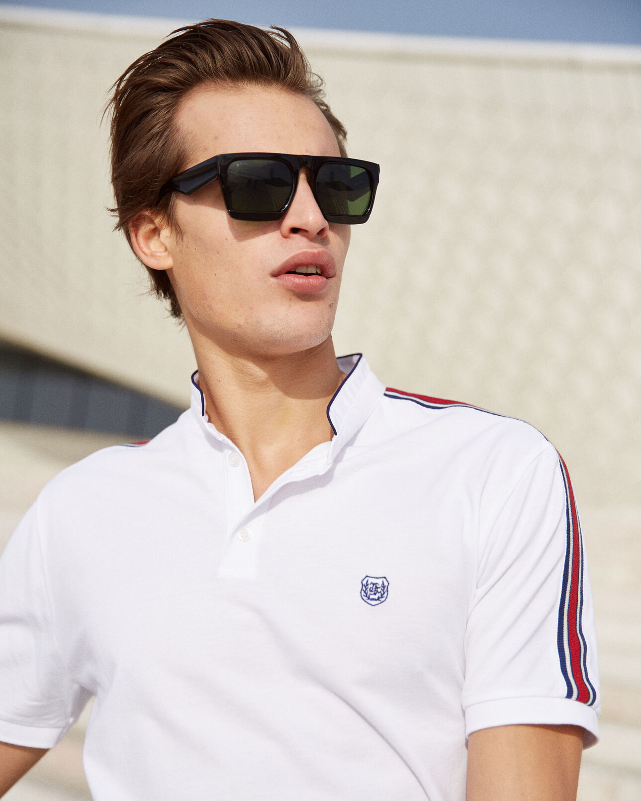 The Kooples HOMME WHITE polo manches courtes