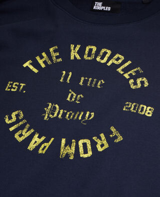 The Kooples MEN NAVY navy blue sweatshirt with 11 rue de prony serigraphy