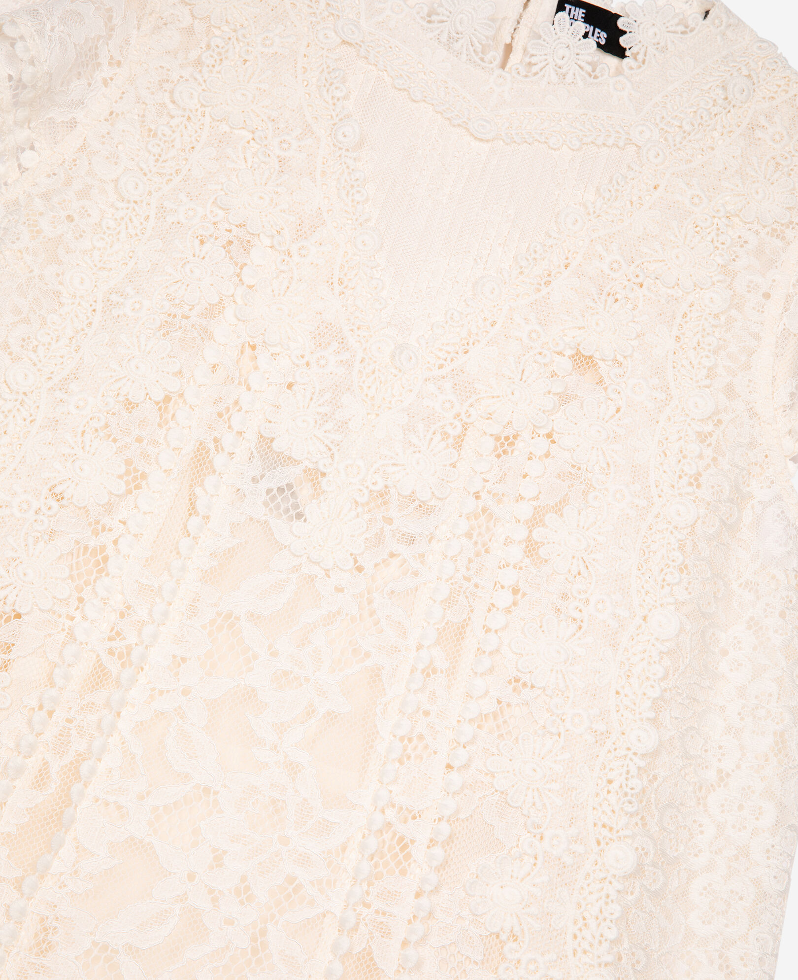 The Kooples WOMEN ECRU short ecru lace dress