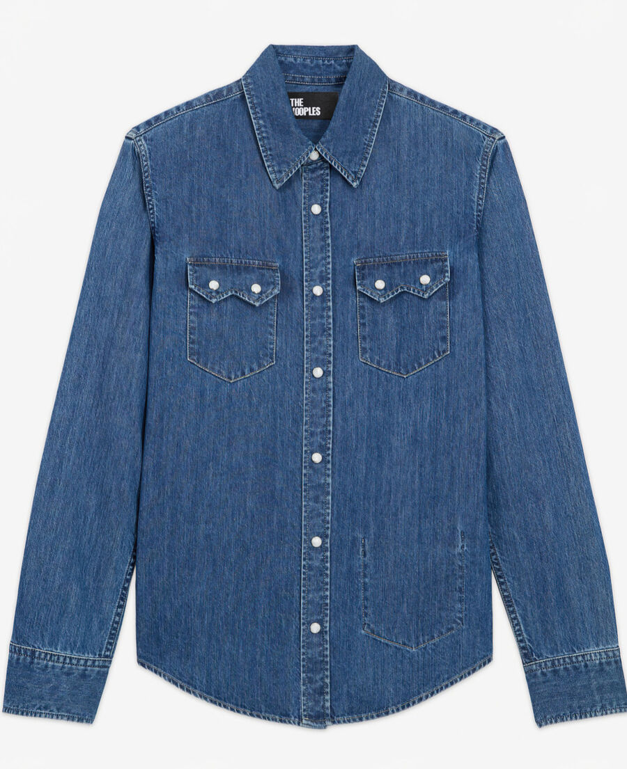 camisa vaquera azul