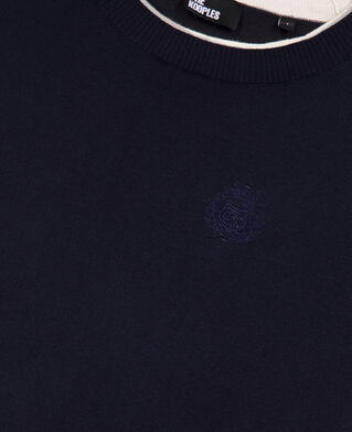 The Kooples FEMME DARK NAVY-ECRU pull bleu marine et ecru