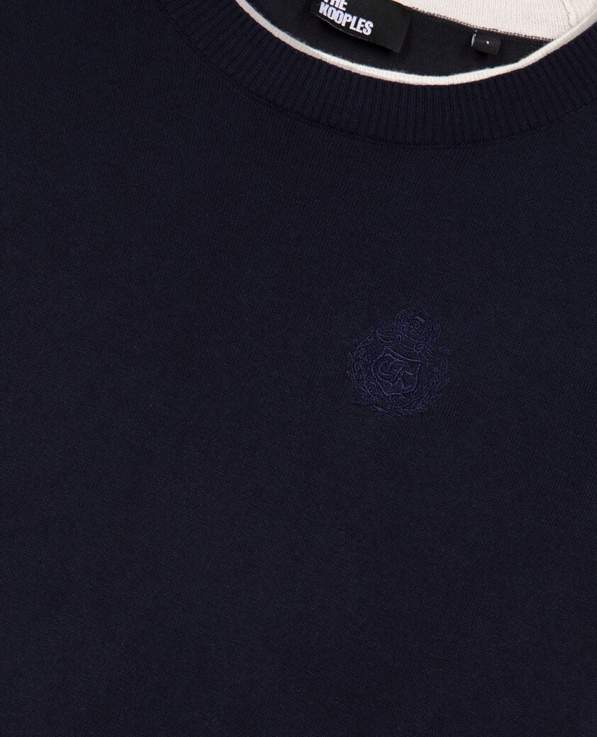 The Kooples WOMEN DARK NAVY-ECRU navy and ecru sweater