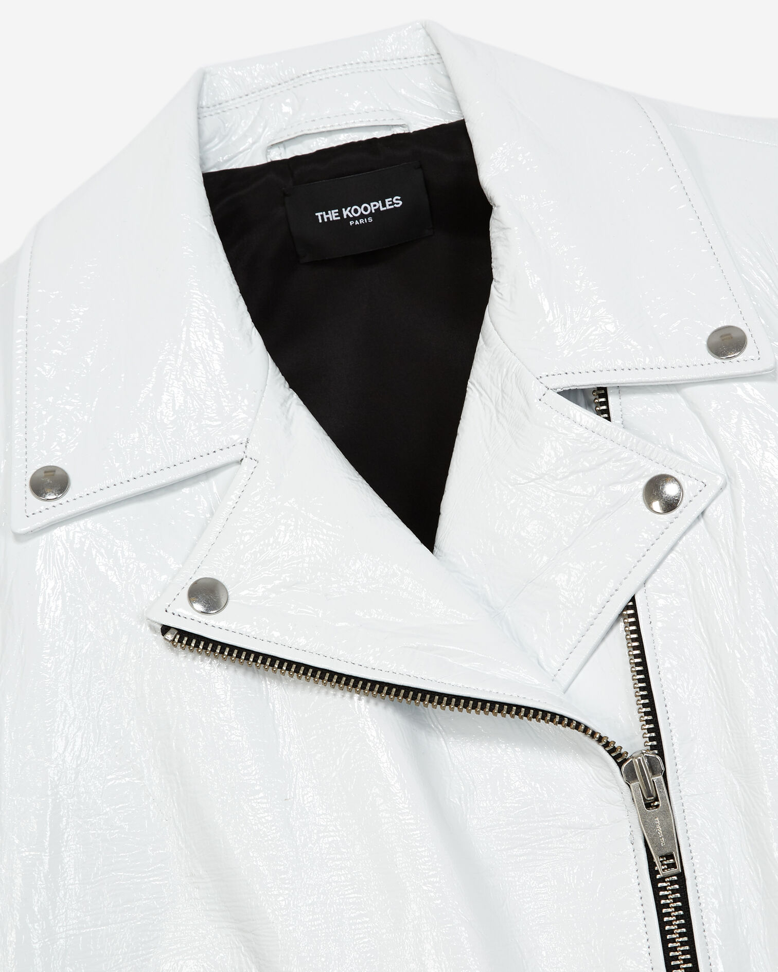 White leather jacket with detachable sleeves, WHITE, hi-res image number null