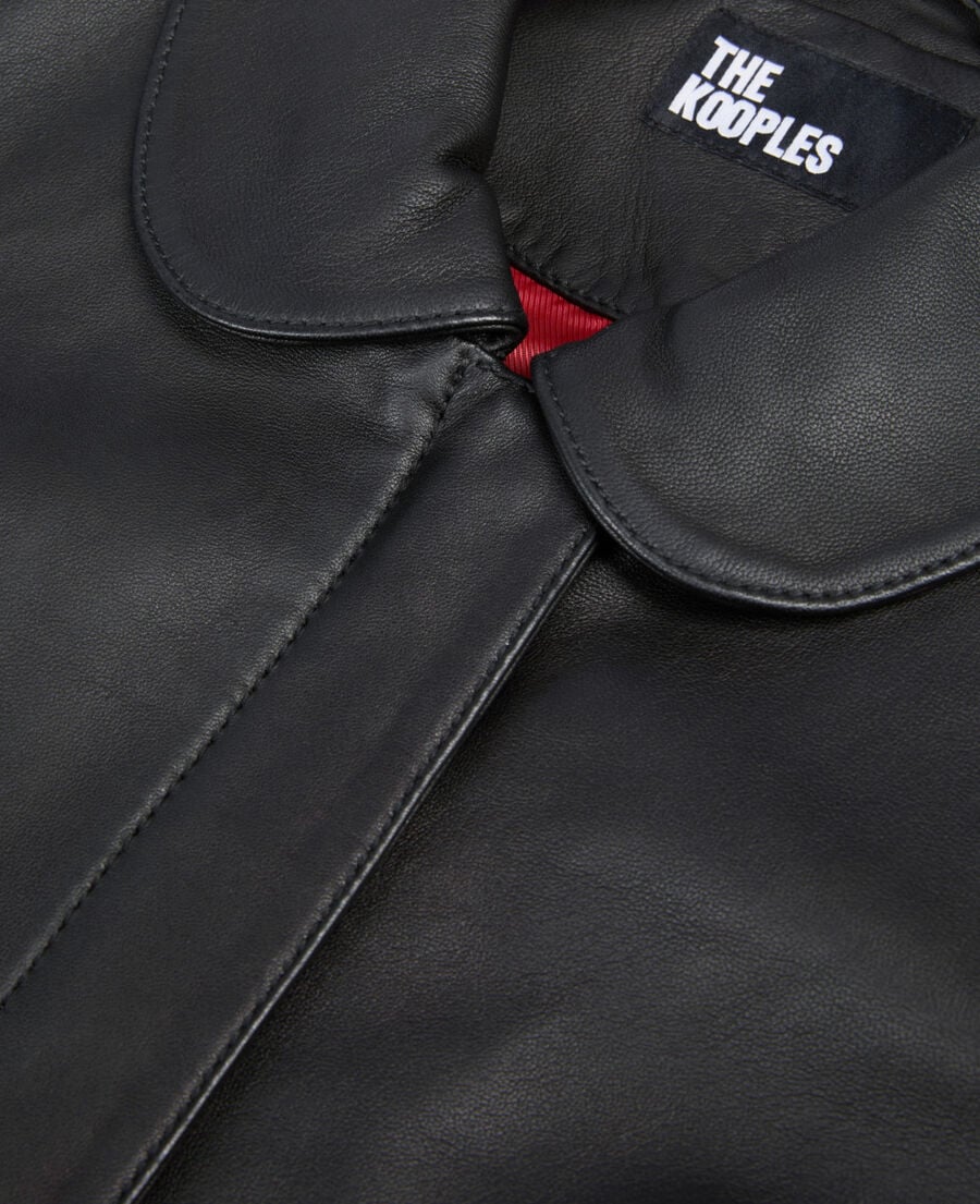 The Kooples WOMEN BLACK black leather jacket