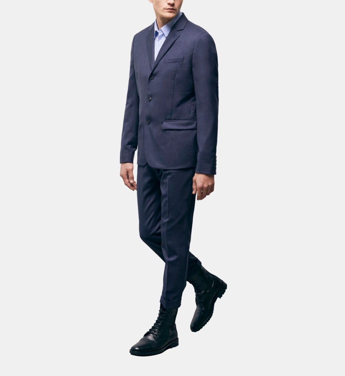 Navy blue wool blazer discount